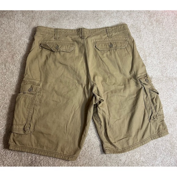 Lee Other - Y2K Lee Cargo Shorts Mens Khaki Cotton Skater Grunge Chunky Punk Baggy Size 40
